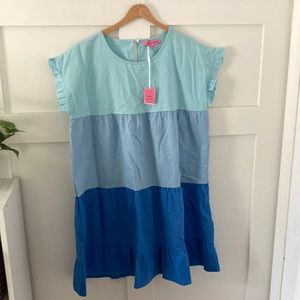 NWT Simply Southern blue tiered dress